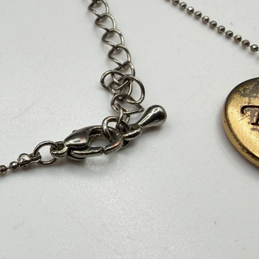 Faith Love Hope Rhinestone Charm Pendant Necklace Mixed Metal Inspirational Gift